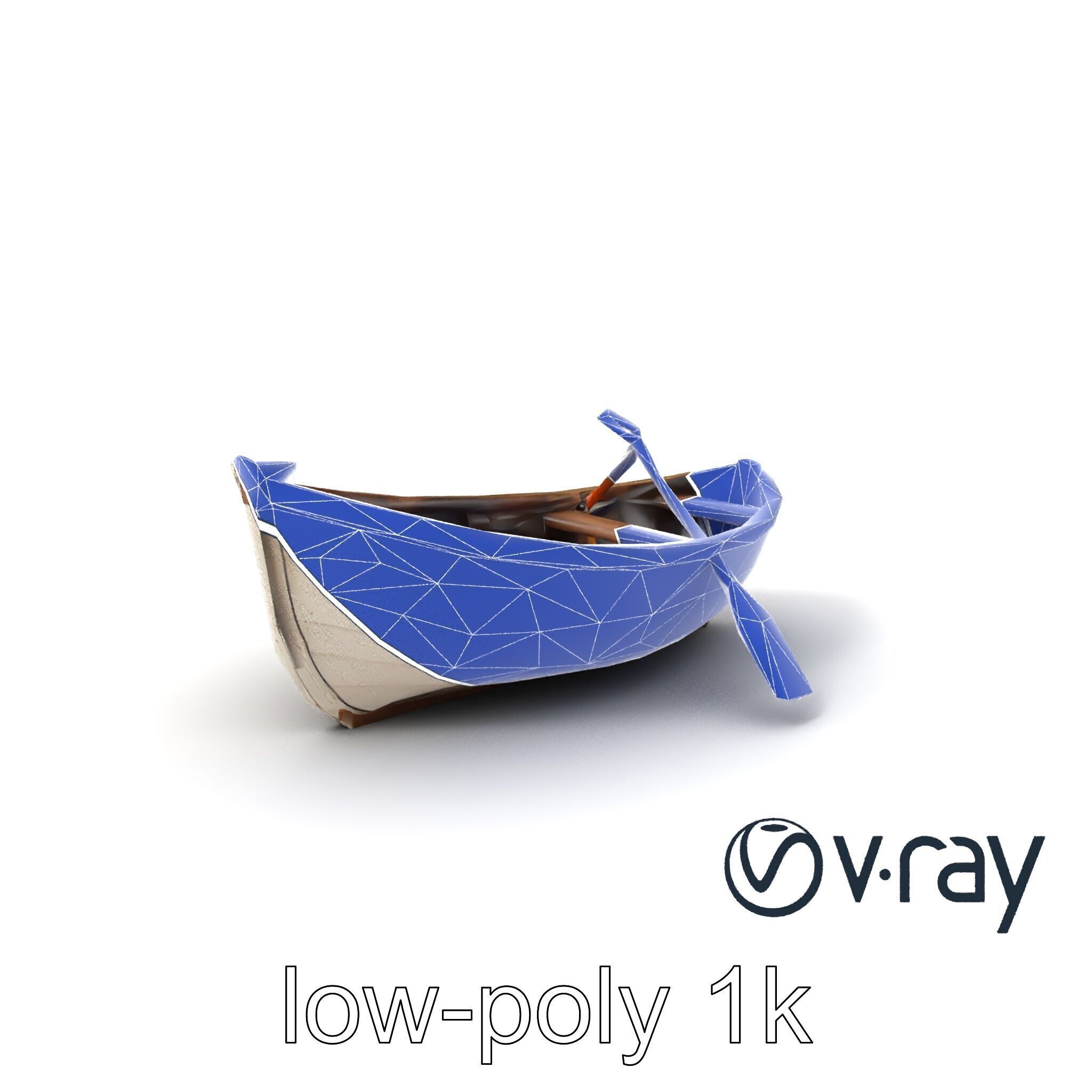 Chipped Paint Rowboat with Oars model pack Texture_7