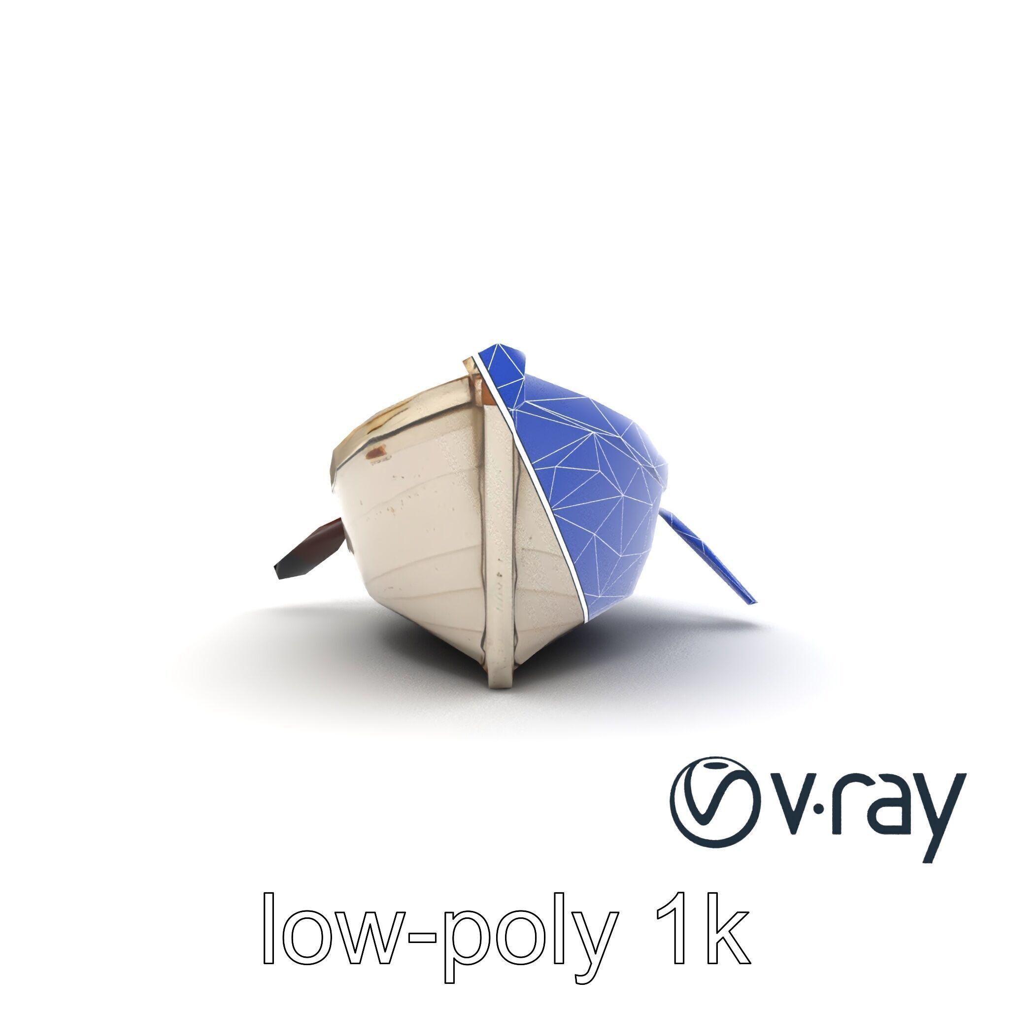 Chipped Paint Rowboat with Oars model pack Texture_17