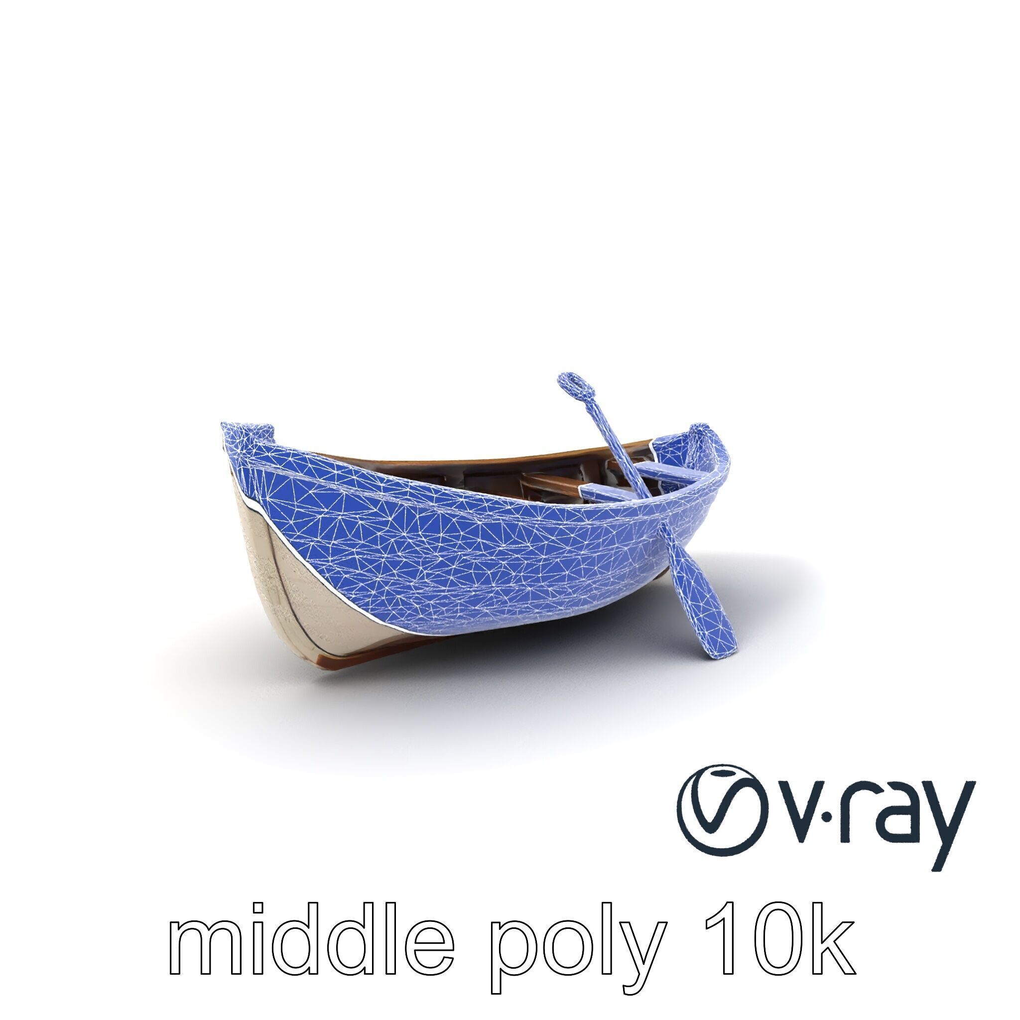 Chipped Paint Rowboat with Oars model pack Texture_6