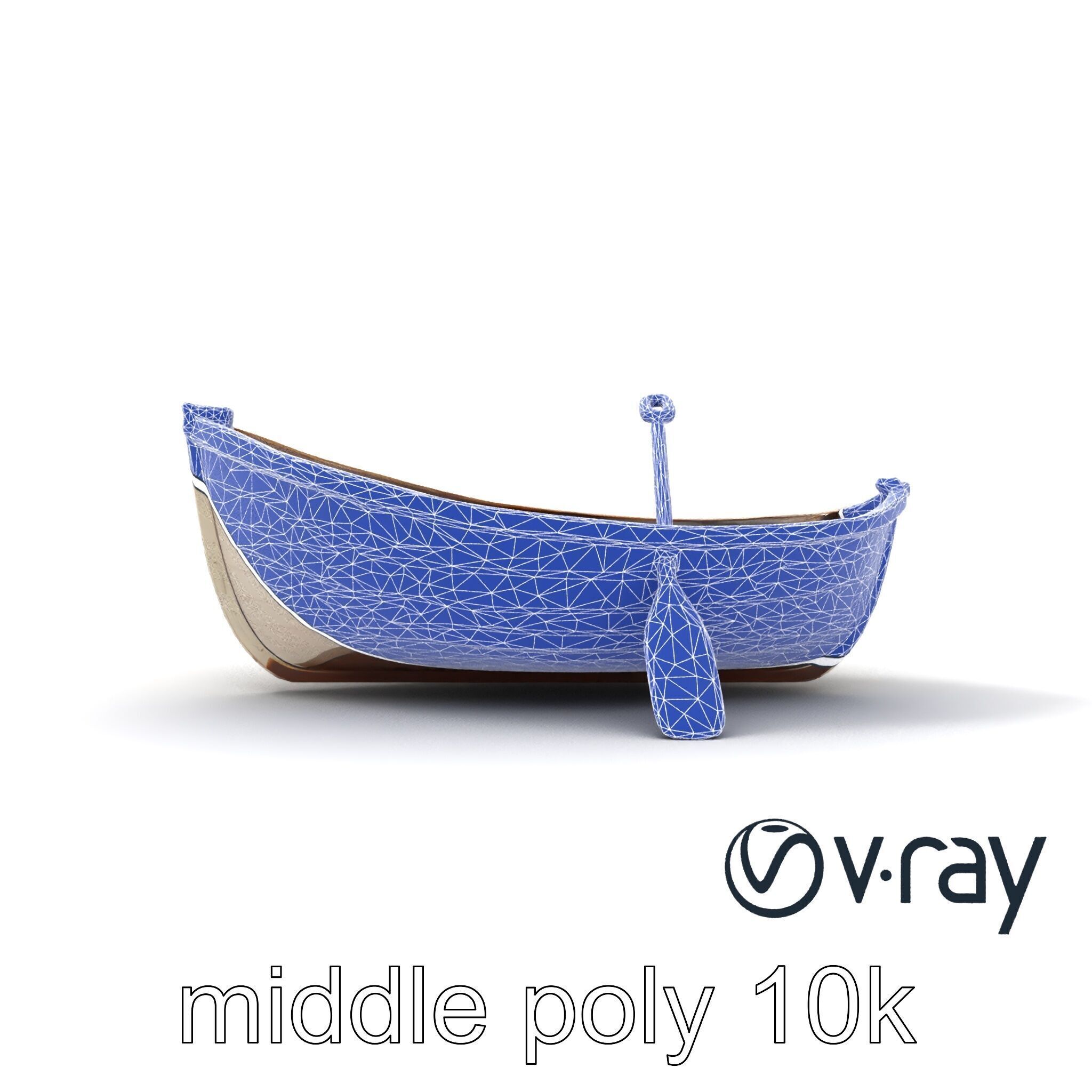 Chipped Paint Rowboat with Oars model pack Texture_15