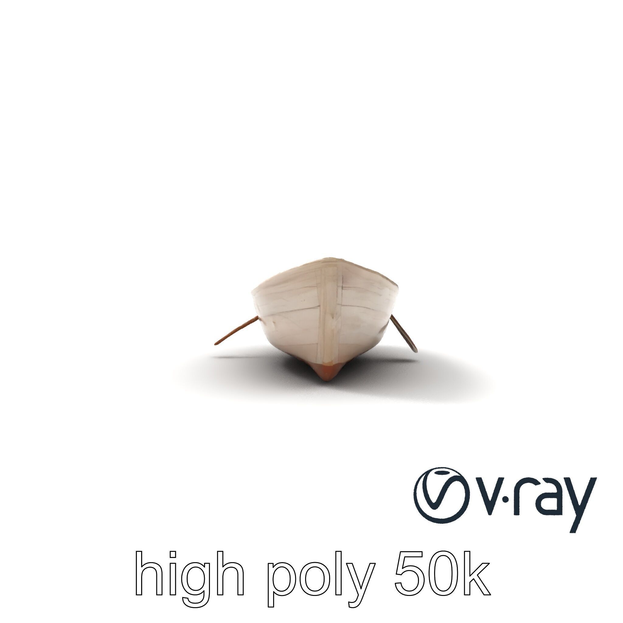 Weathered Old Rowboat with Oars model pack Low-poly 3D model_25
