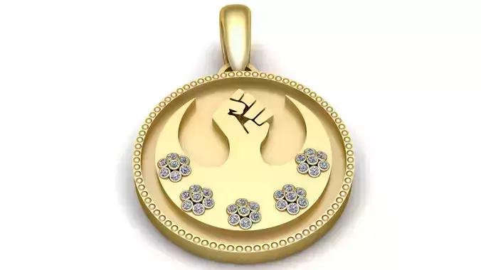 FINGER COIN PENDANT 3D PRINTABLE MODEL 