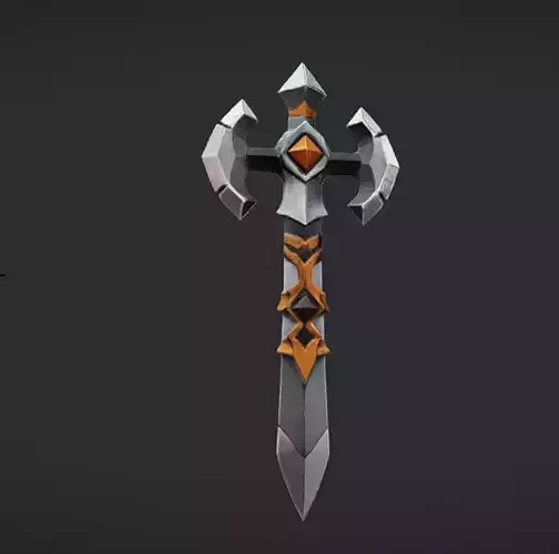 fantasy sword with gemstone