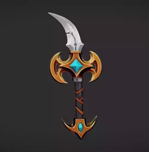 fantasy dagger with ornate design