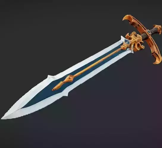 decorative sword with gems