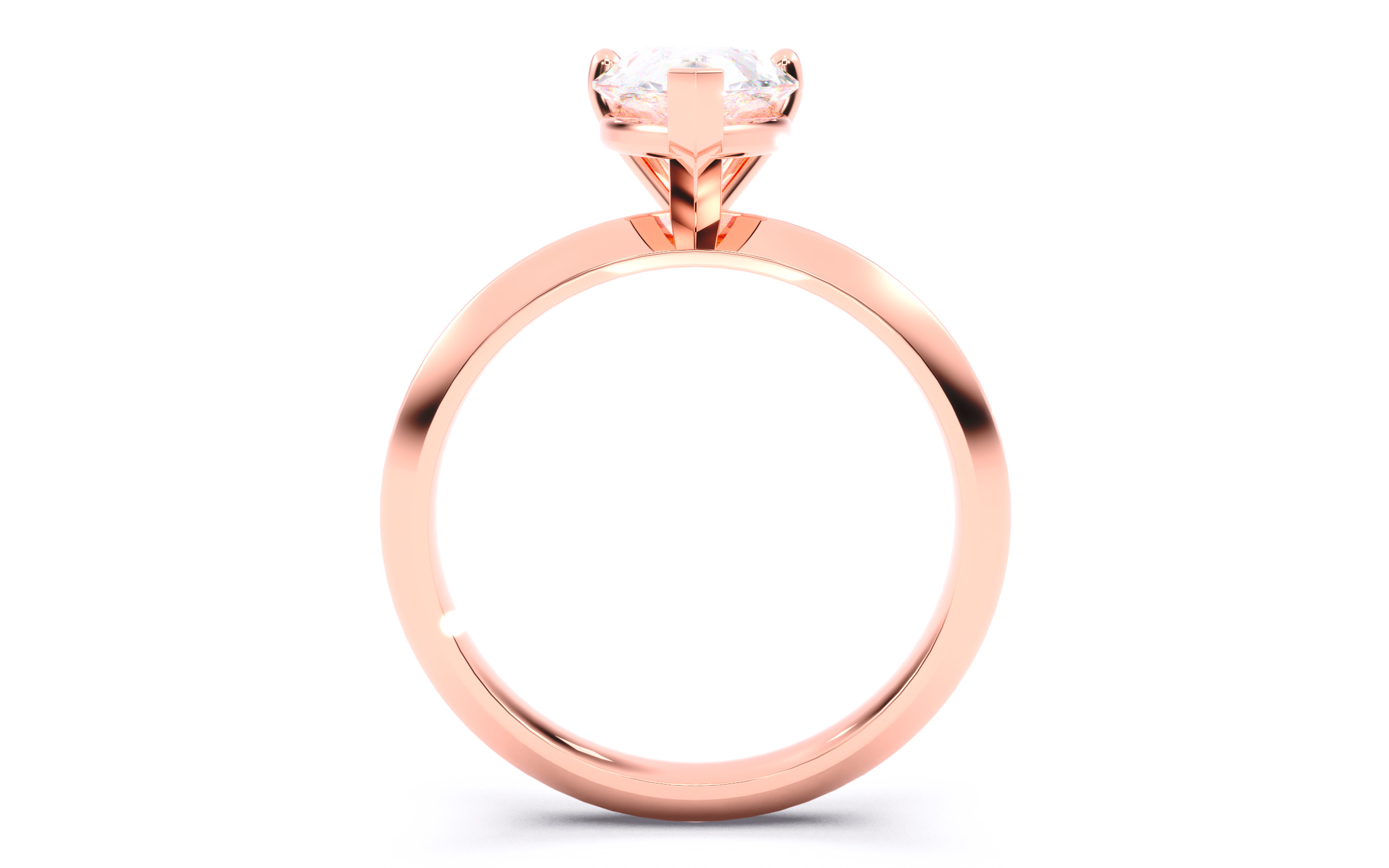 Pear Diamond Solitaire Ring 3D print model 3D print model_22