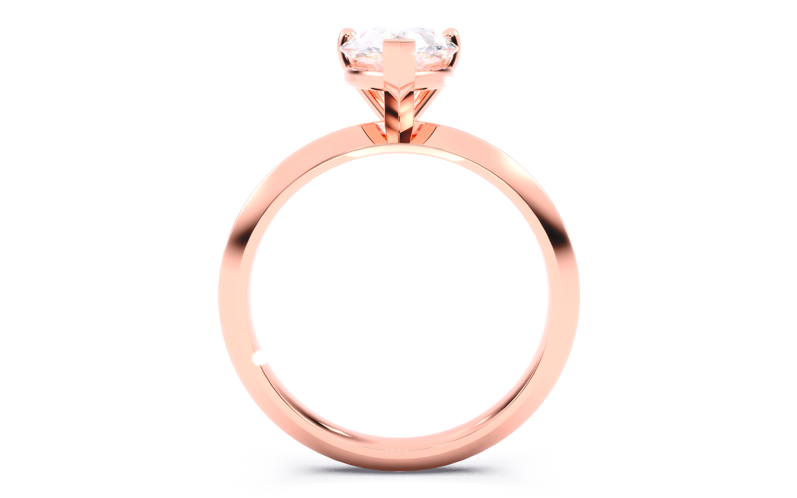 Pear Diamond Solitaire Ring 3D print model 3D print model_23