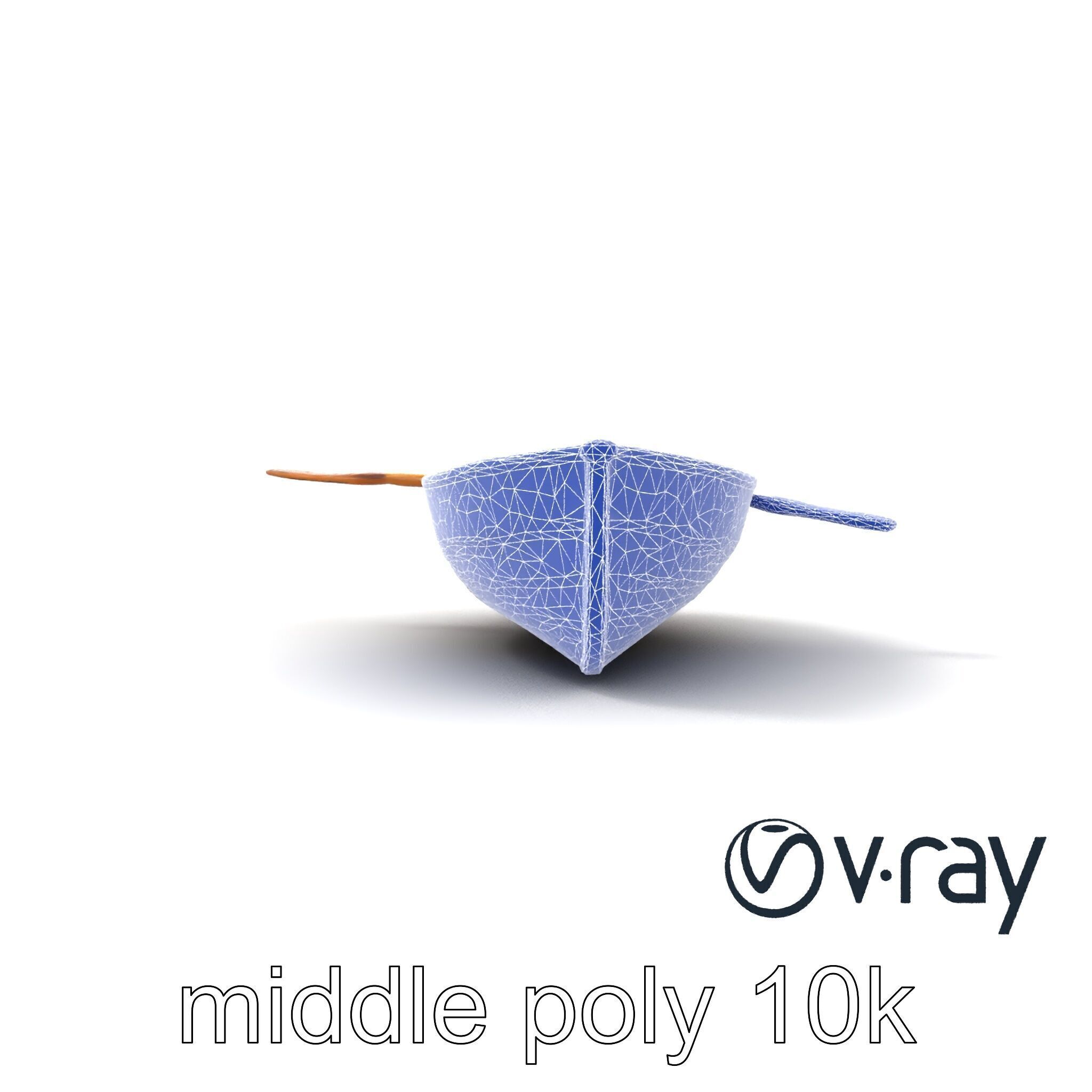 Rustic Rowboat with Oars 3D model pack Low-poly 3D model_15