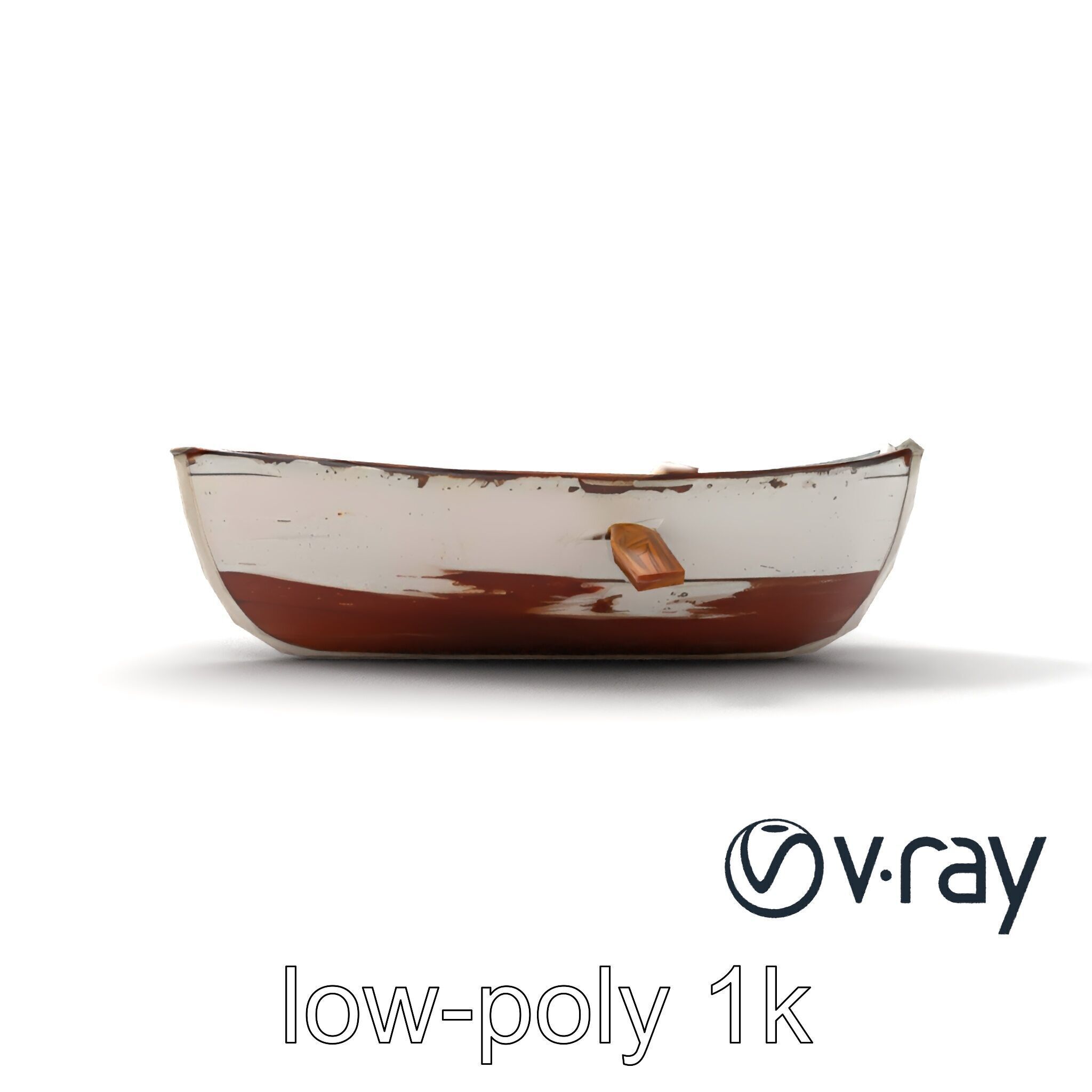 Rustic Rowboat with Oars 3D model pack Low-poly 3D model_24