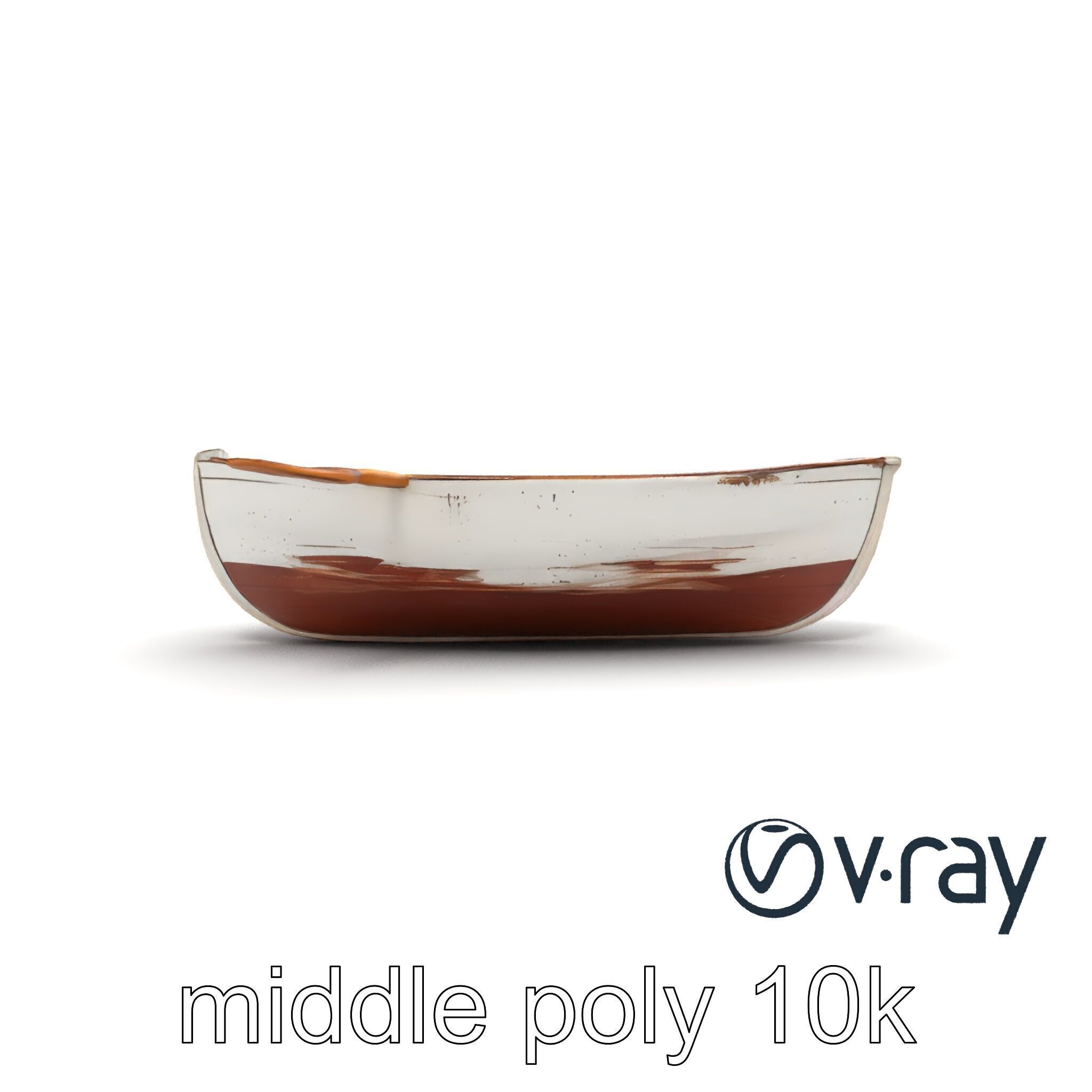 Rustic Rowboat with Oars 3D model pack Low-poly 3D model_26