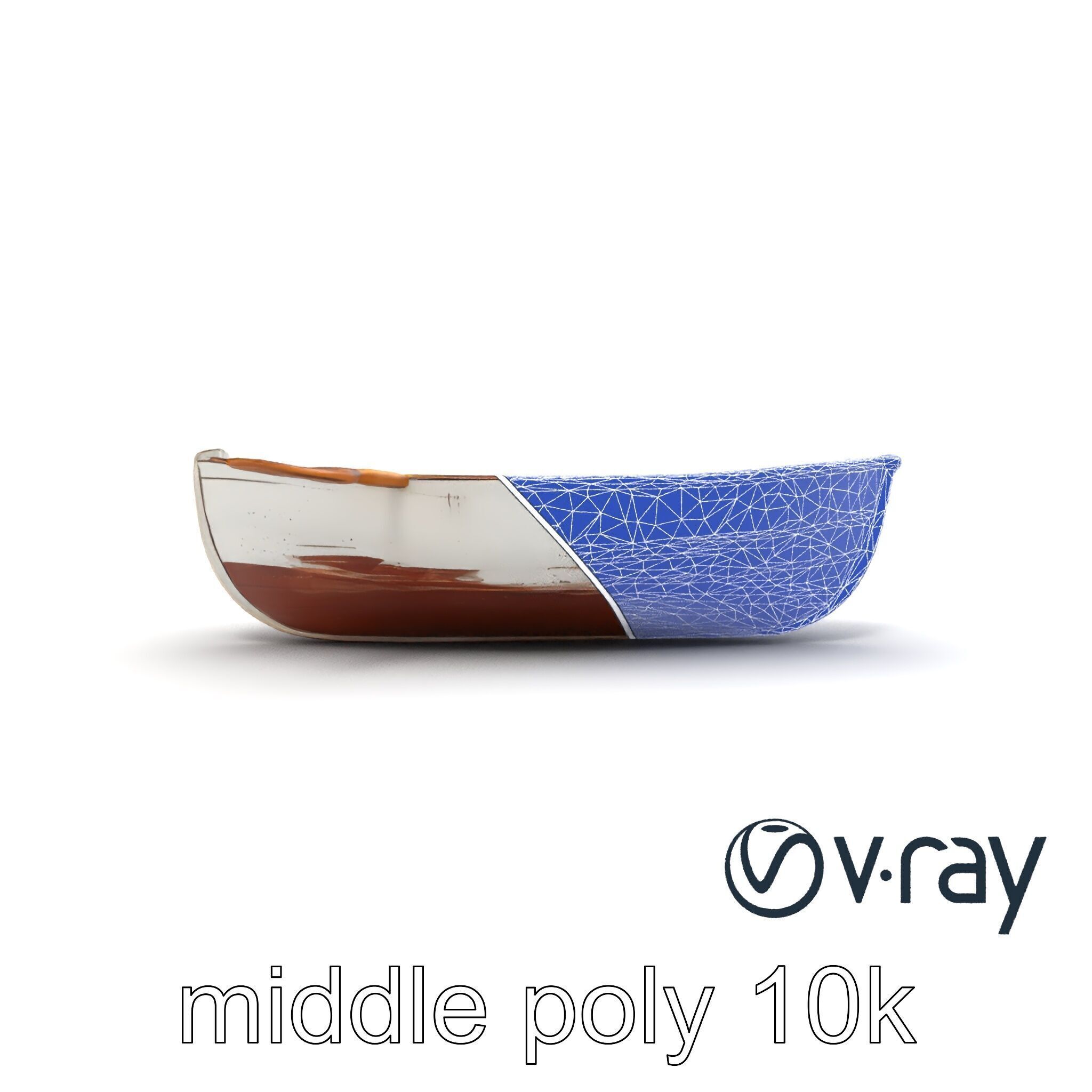 Rustic Rowboat with Oars 3D model pack Low-poly 3D model_27