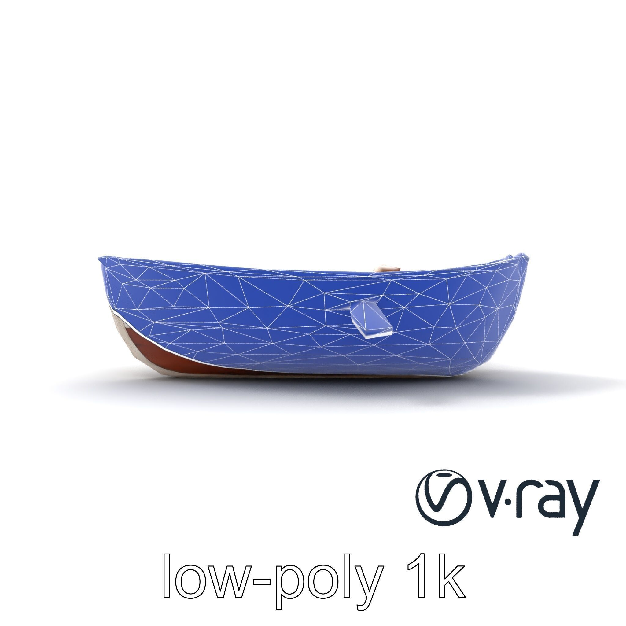 Rustic Rowboat with Oars 3D model pack Low-poly 3D model_12