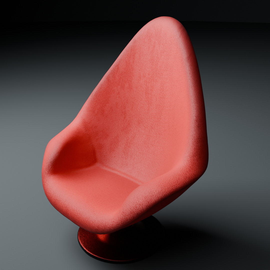 Modern Designer Chair 3D Model Low-poly 3D model_3