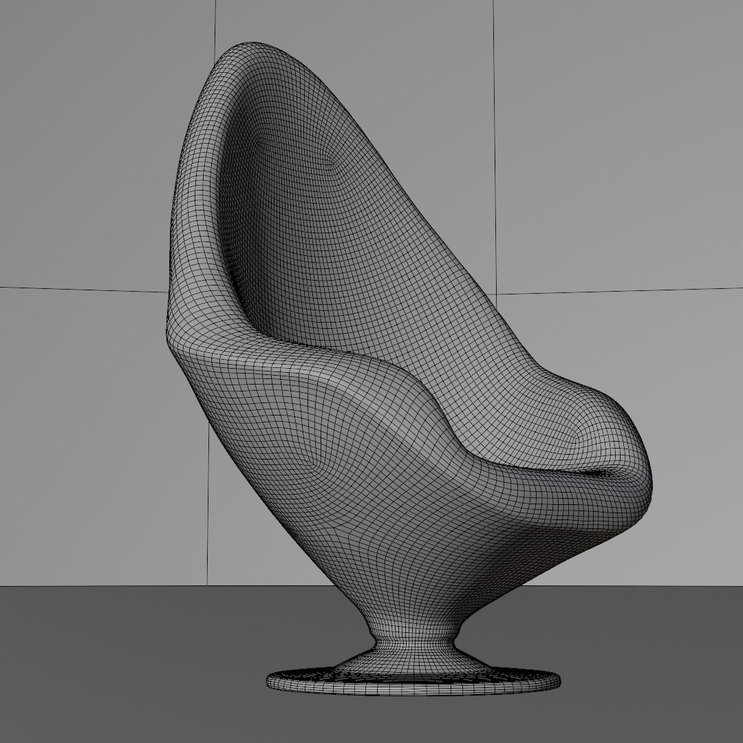 Modern Designer Chair 3D Model Low-poly 3D model_5