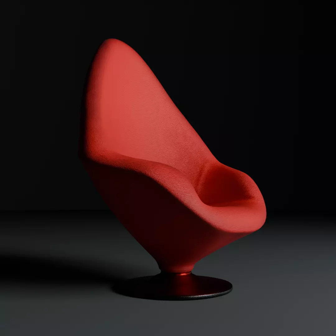 Modern Designer Chair 3D Model Low-poly 3D model_0