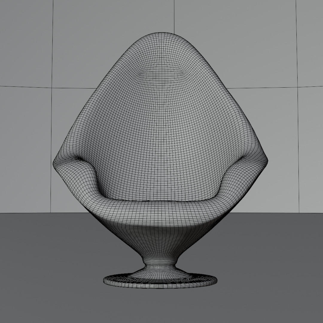 Modern Designer Chair 3D Model Low-poly 3D model_9