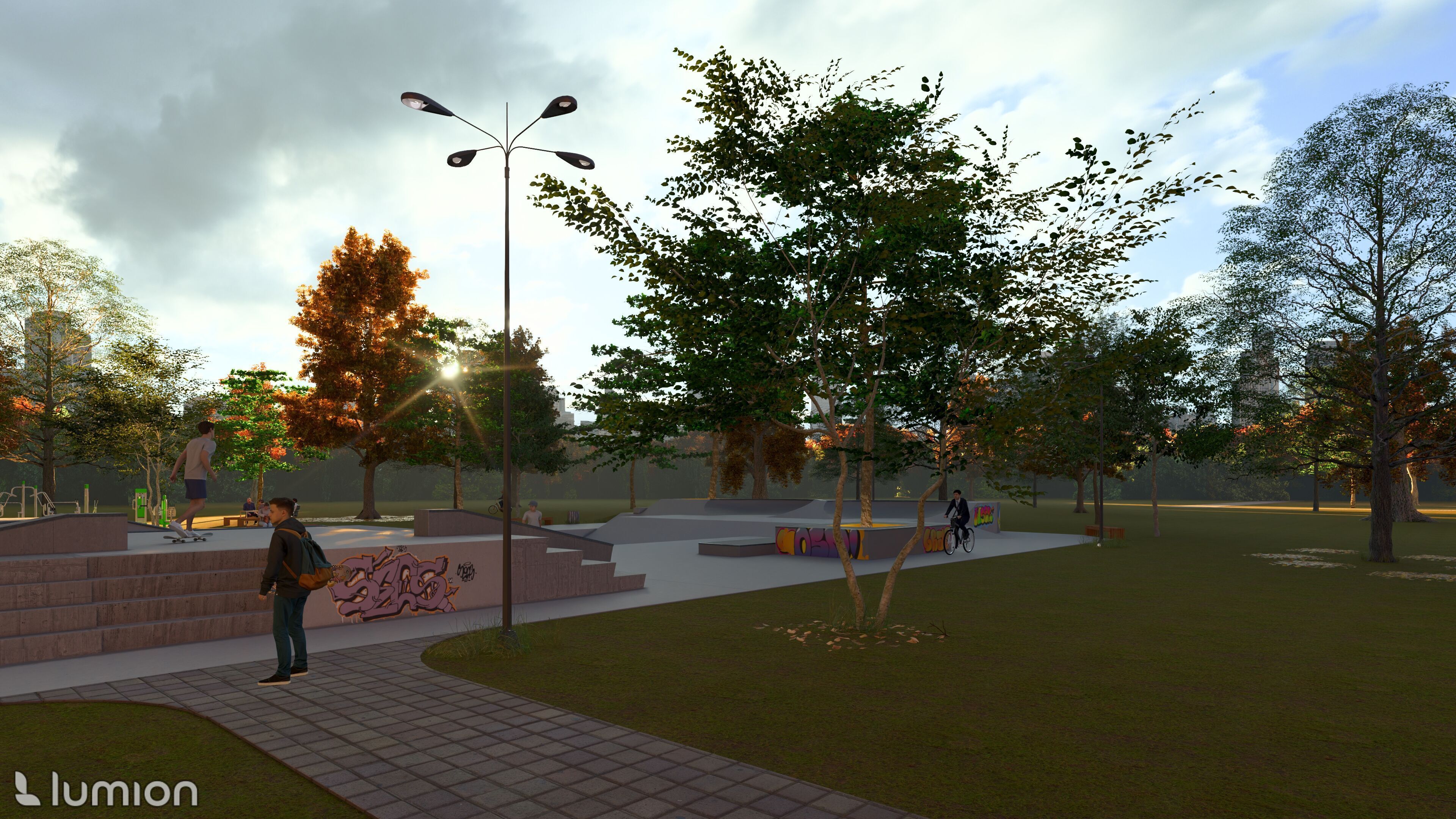 Skatepark Low-poly 3D model_5