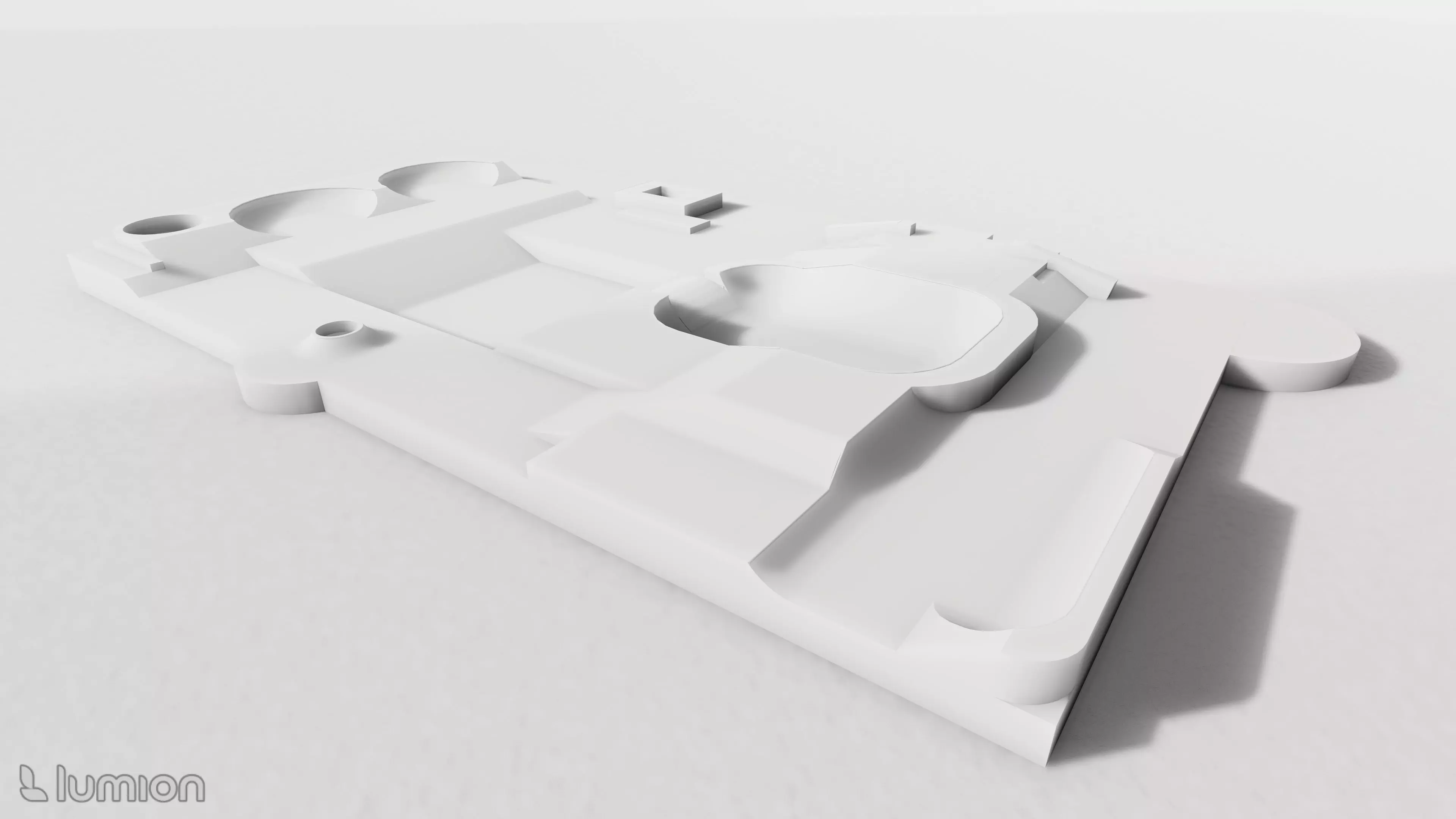 Skatepark Low-poly 3D model_0