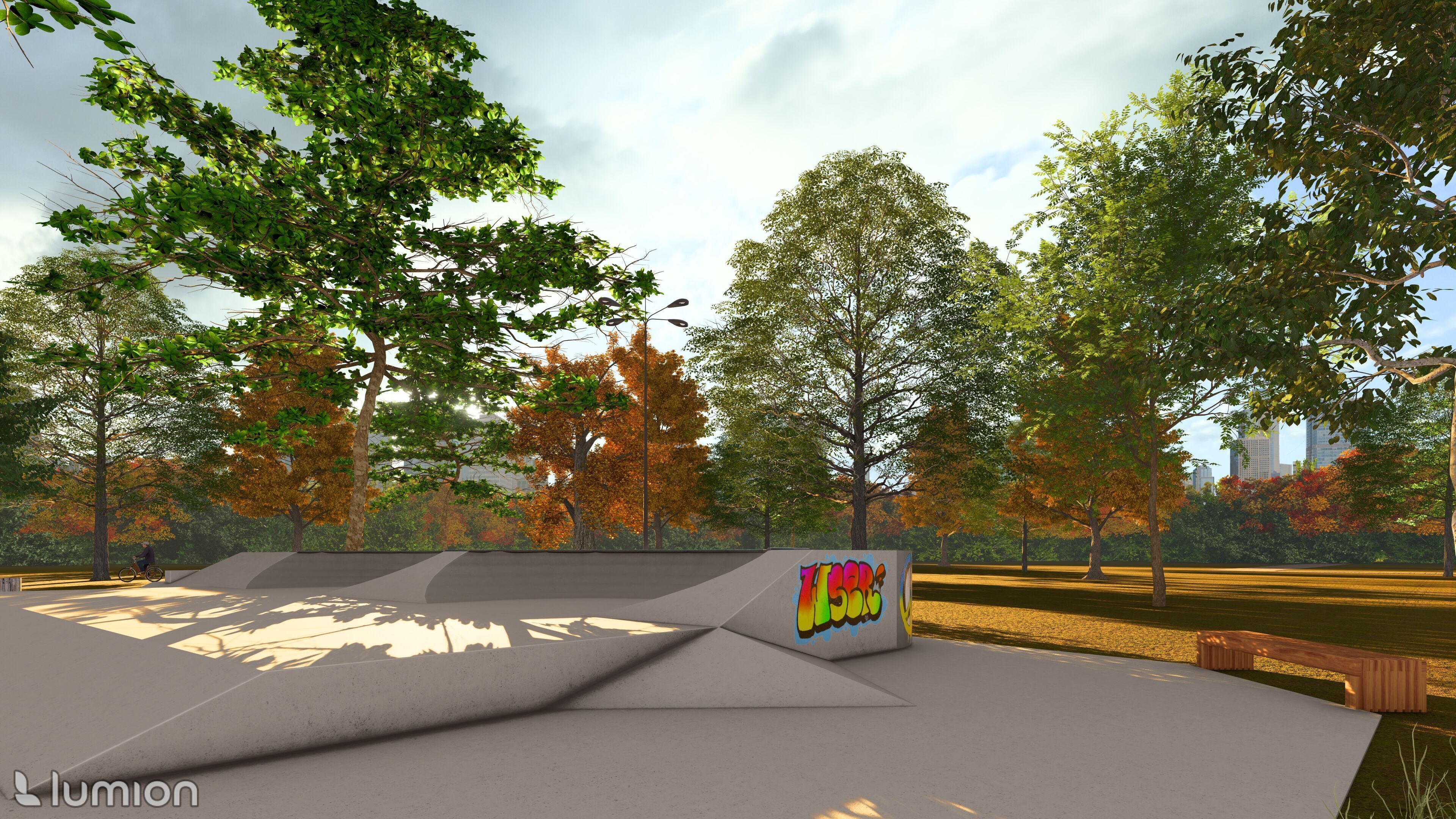 Skatepark Low-poly 3D model_7