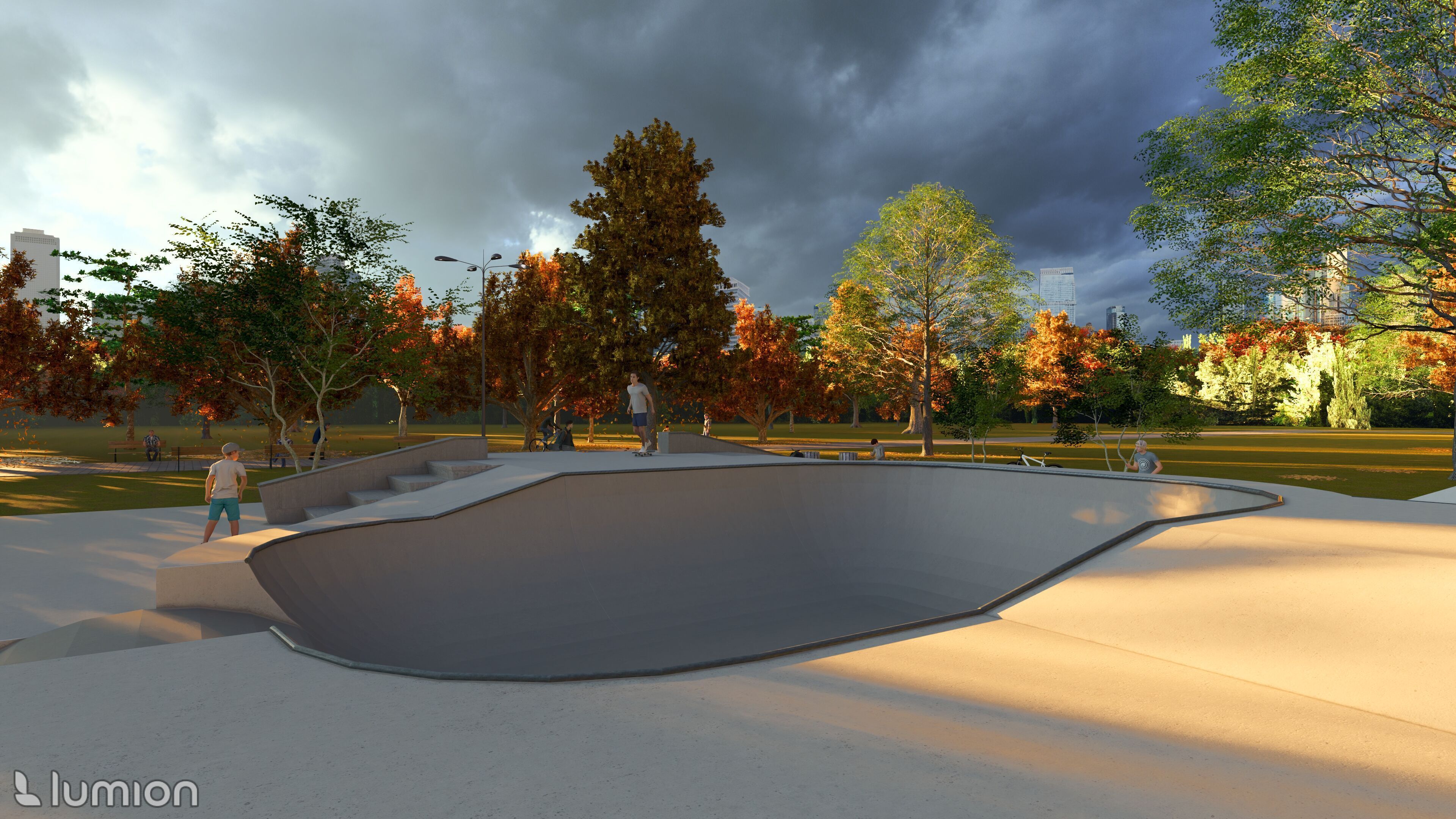 Skatepark Low-poly 3D model_9