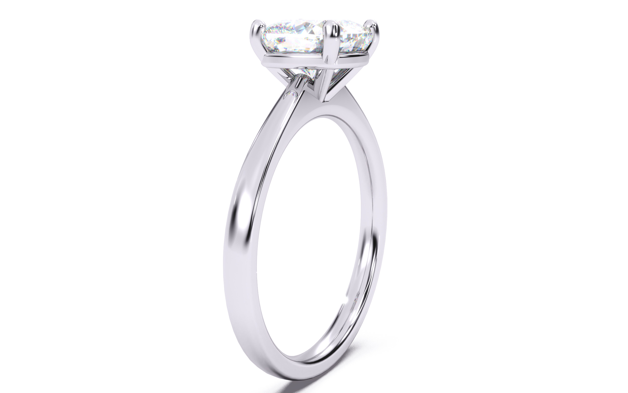 Cushion Diamond Solitaire Ring 3D print model 3D print model_15