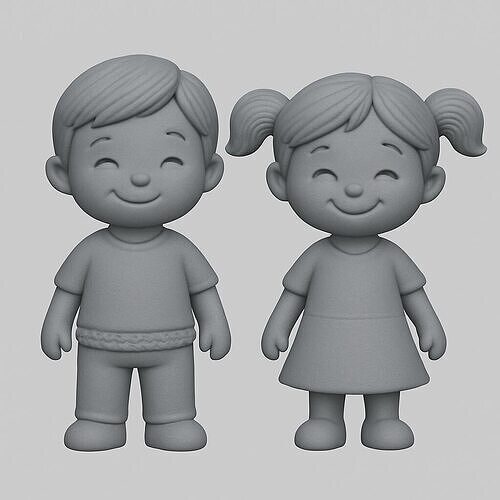 couple of dolls Free 3D model