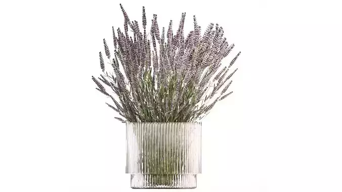 Bouquet Of Wild Flowers  With Lavender Sage 513 3D model