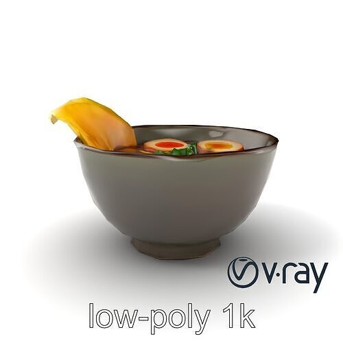 Traditional Ramen Bowl 3D model pack Low-poly 3D model 5