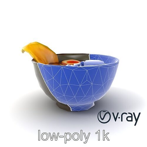 Traditional Ramen Bowl 3D model pack Low-poly 3D model 7