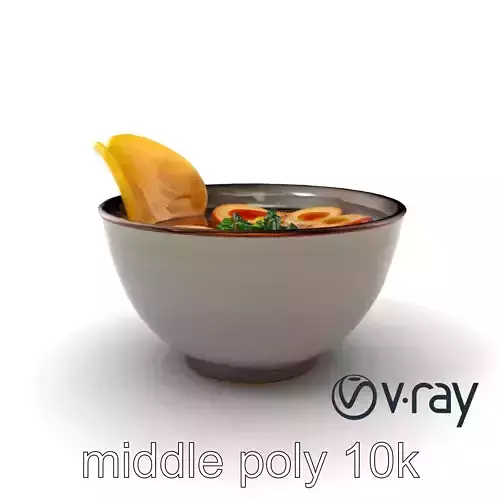 Traditional Ramen Bowl 3D model pack Low-poly 3D model