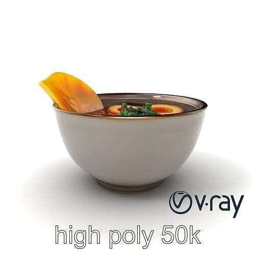 Traditional Ramen Bowl 3D model pack Low-poly 3D model 2