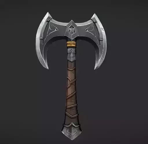 ornate double-headed axe