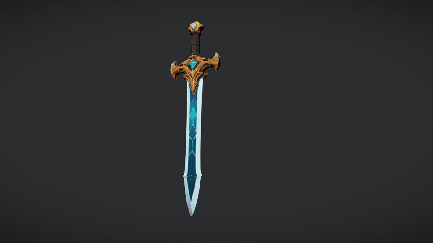 fantasy sword with jewel accents 3D model_3