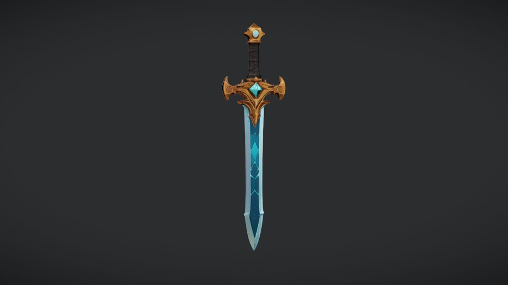 fantasy sword with jewel accents 3D model_5
