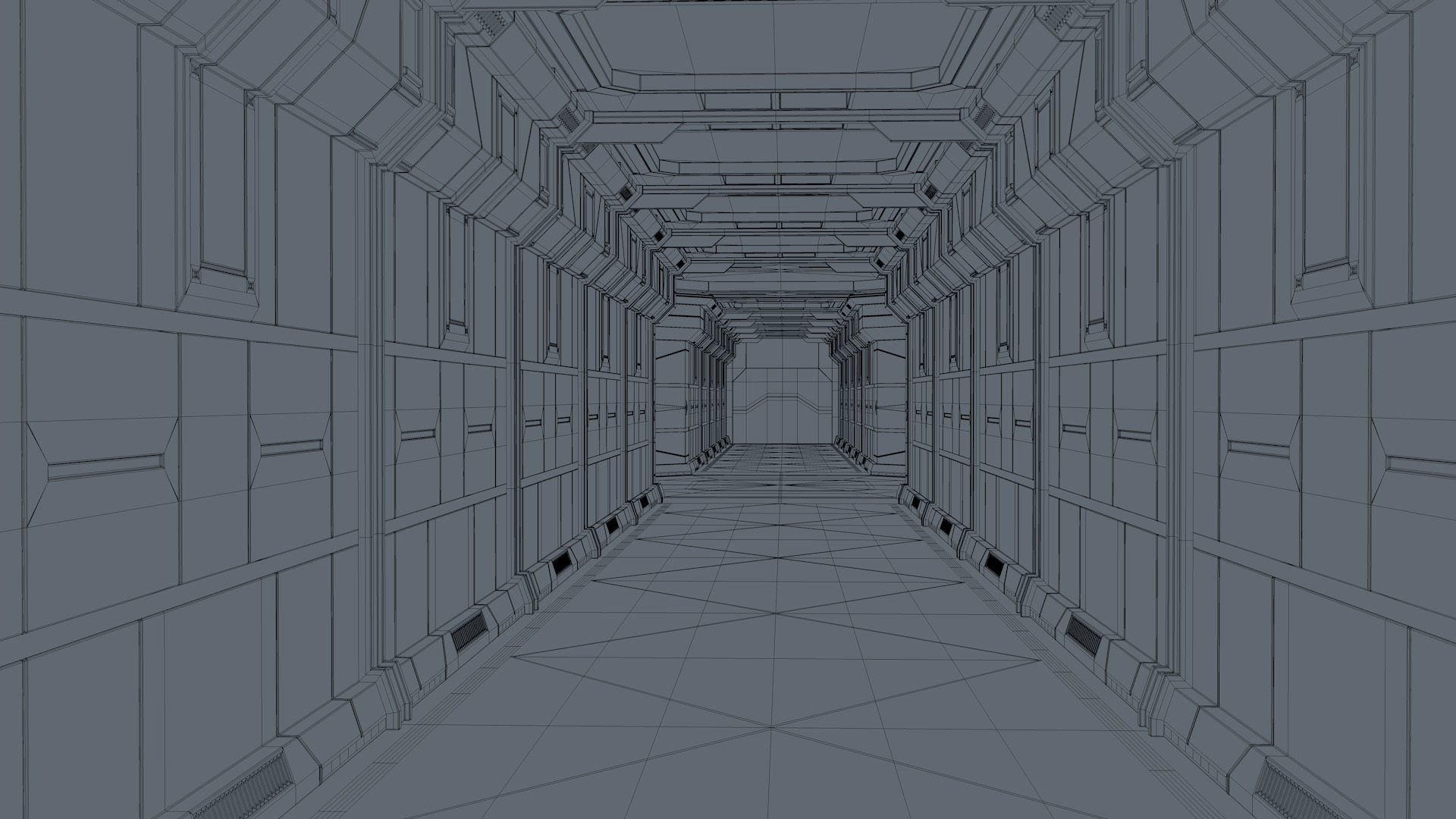 Sci Fi Coridor 3D model_12