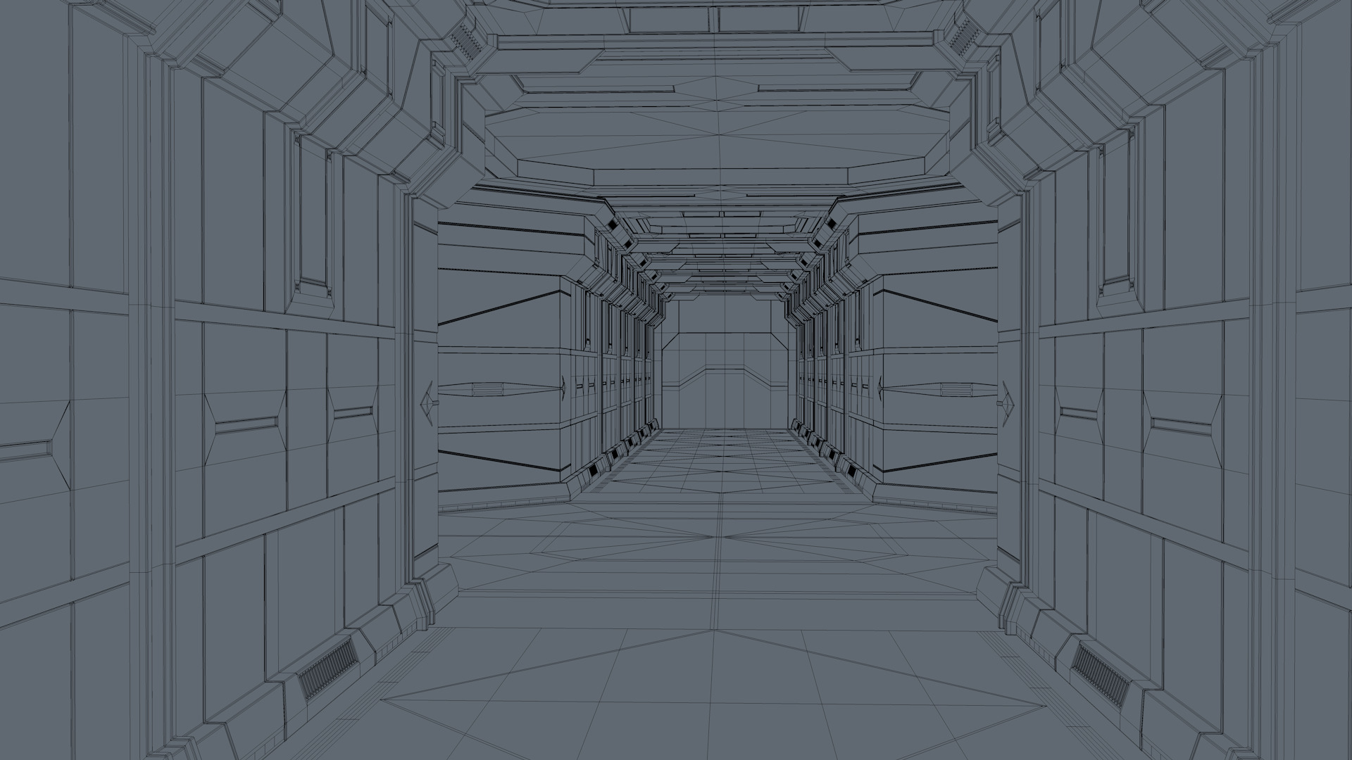 Sci Fi Coridor 3D model_13