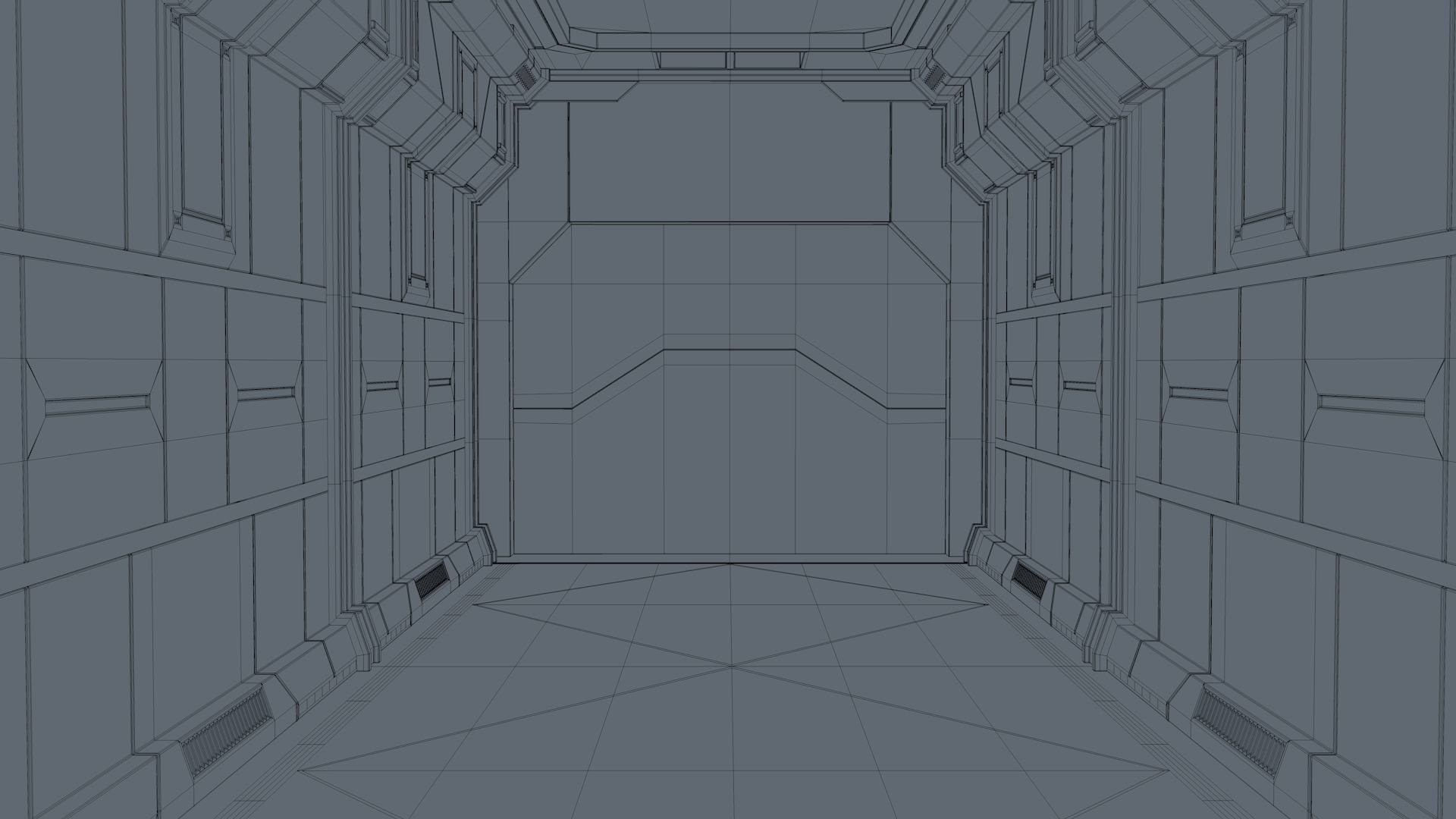 Sci Fi Coridor 3D model_15