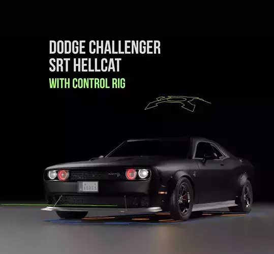 Dodge Challenger SRT Hellcat - Rigged