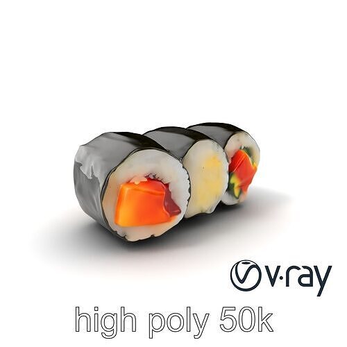 Onigiri Rice Ball Variety model pack Low-poly 3D model 2