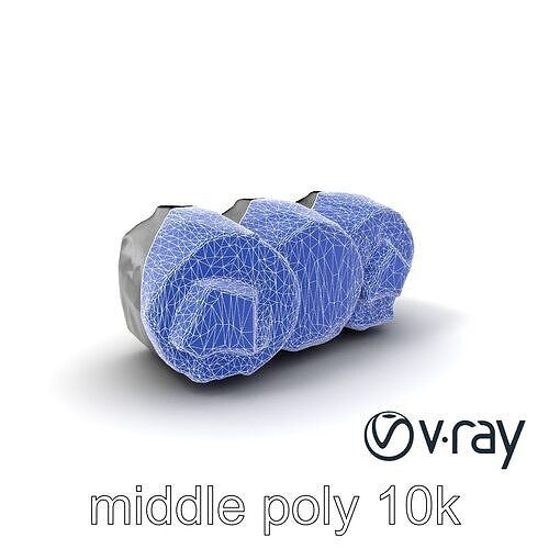 Onigiri Rice Ball Variety model pack Low-poly 3D model 6