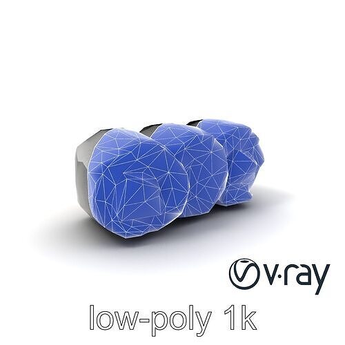 Onigiri Rice Ball Variety model pack Low-poly 3D model 7