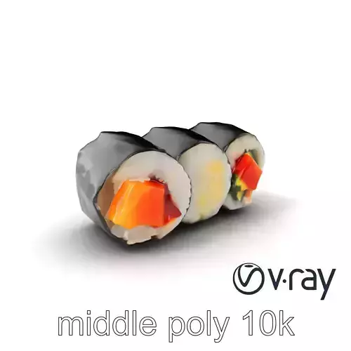 Onigiri Rice Ball Variety model pack Low-poly 3D model