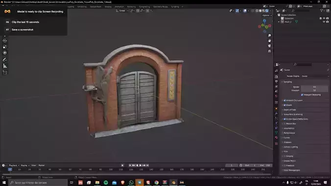 Low Poly Brick Gate