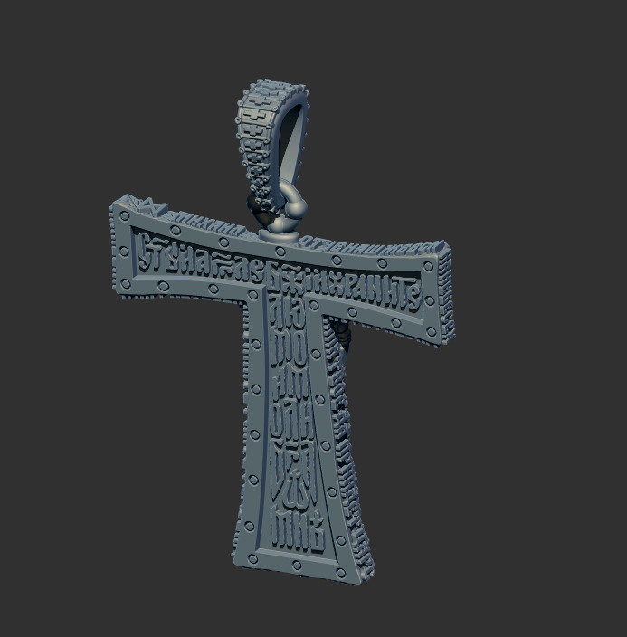 Cross Pendant 59287 3D print model_2