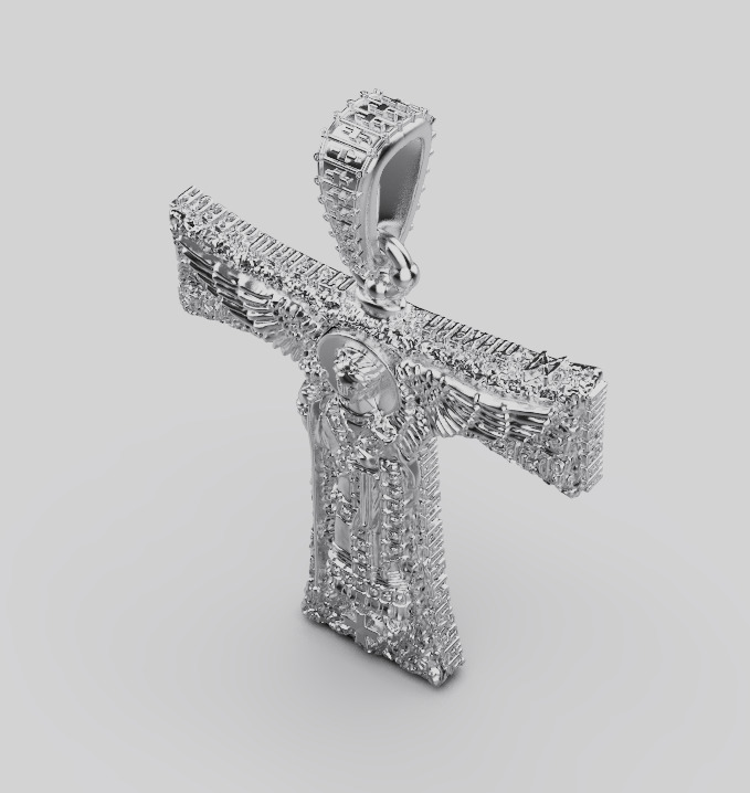 Cross Pendant 59287 3D print model_5