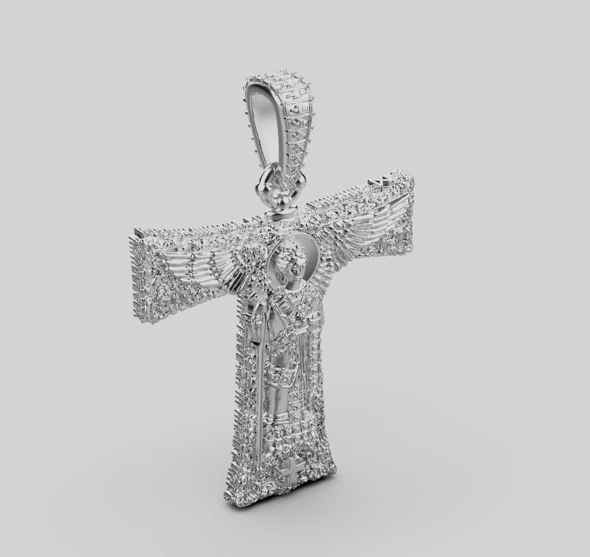 Cross Pendant 59287 3D print model_6