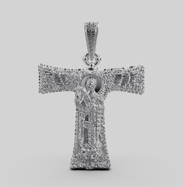Cross Pendant 59287 3D print model_4