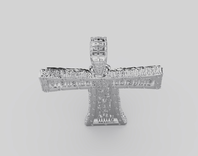 Cross Pendant 59287 3D print model_8