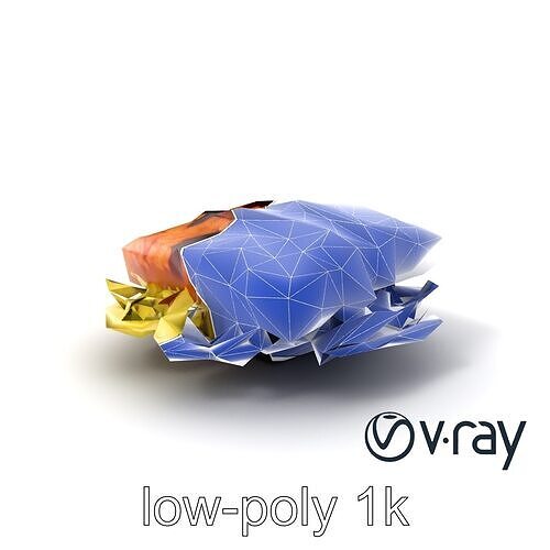 Classic Tonkatsu Plate model pack Low-poly 3D model 7
