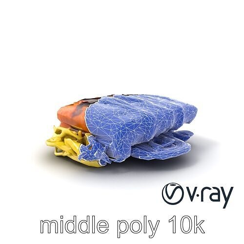 Classic Tonkatsu Plate model pack Low-poly 3D model 6